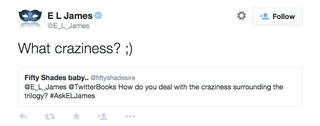 Illustration for article titled E.L. James Inexplicably Did a Twitter Q&A